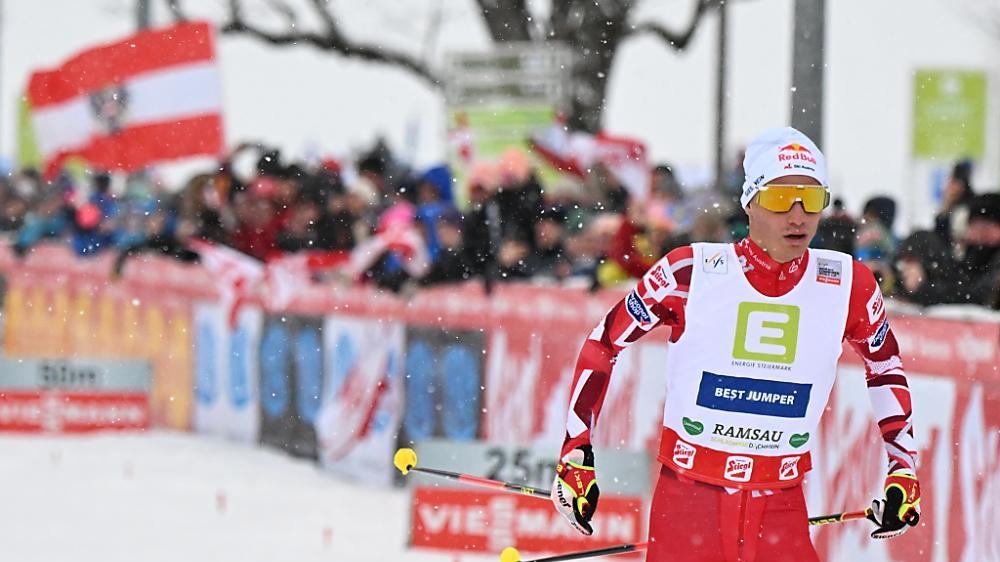 Nordische Kombination in der Ramsau Johannes Lamparter läuft beim
